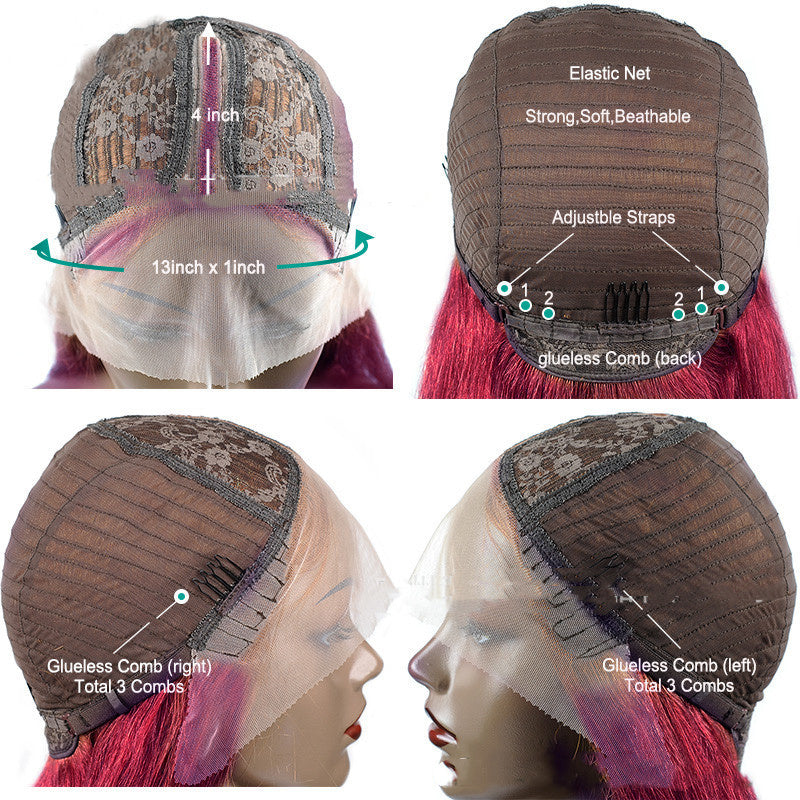 Short Straight 1B-99J Colored Bob Human Hair Wig Short Straight 1B-99J Colored Bob Human Hair Wig